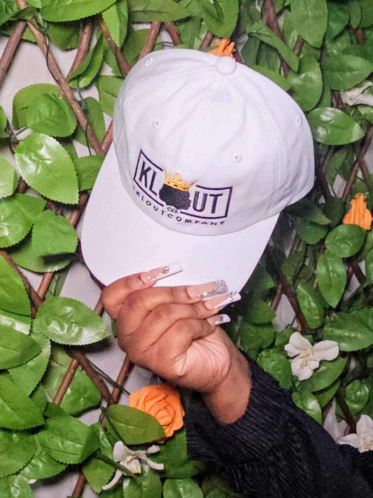 White Klout Dad Hat
