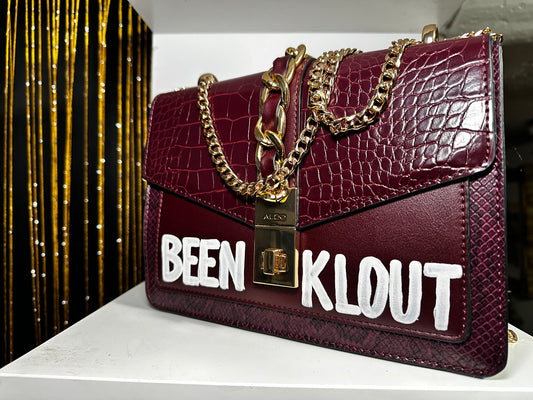 Klout x Aldo Burgundy Clutch