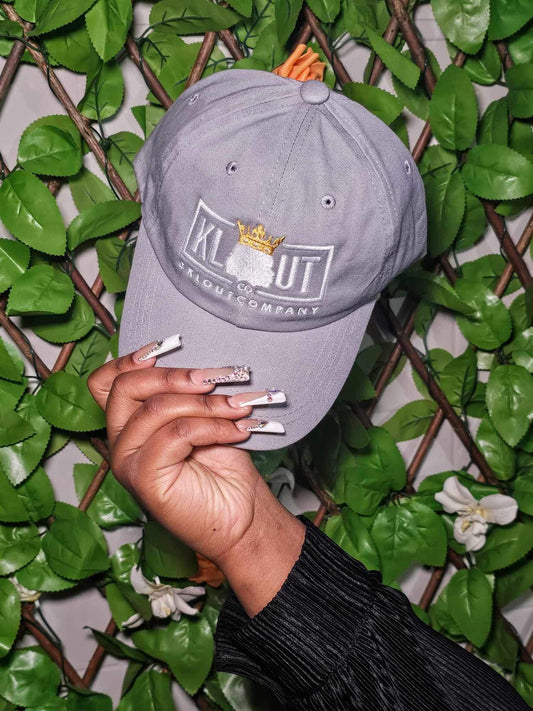 Grey Klout Dad Hat