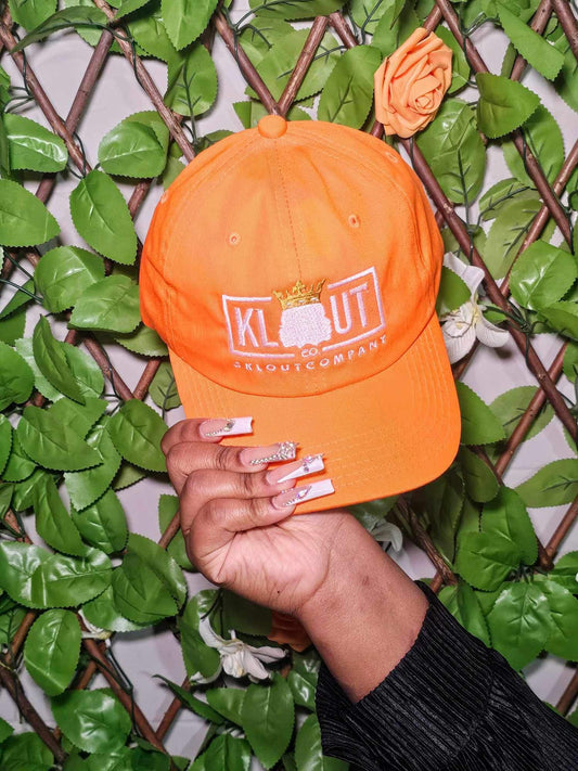 Orange Klout Dad Hat