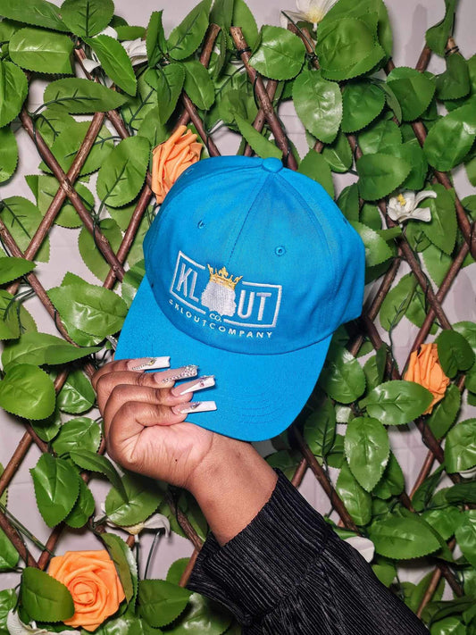Neon Blue Klout Dad Hat